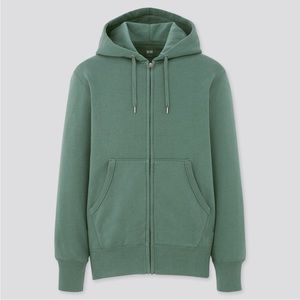 Uniqlo men’s zip-up hoodie in green